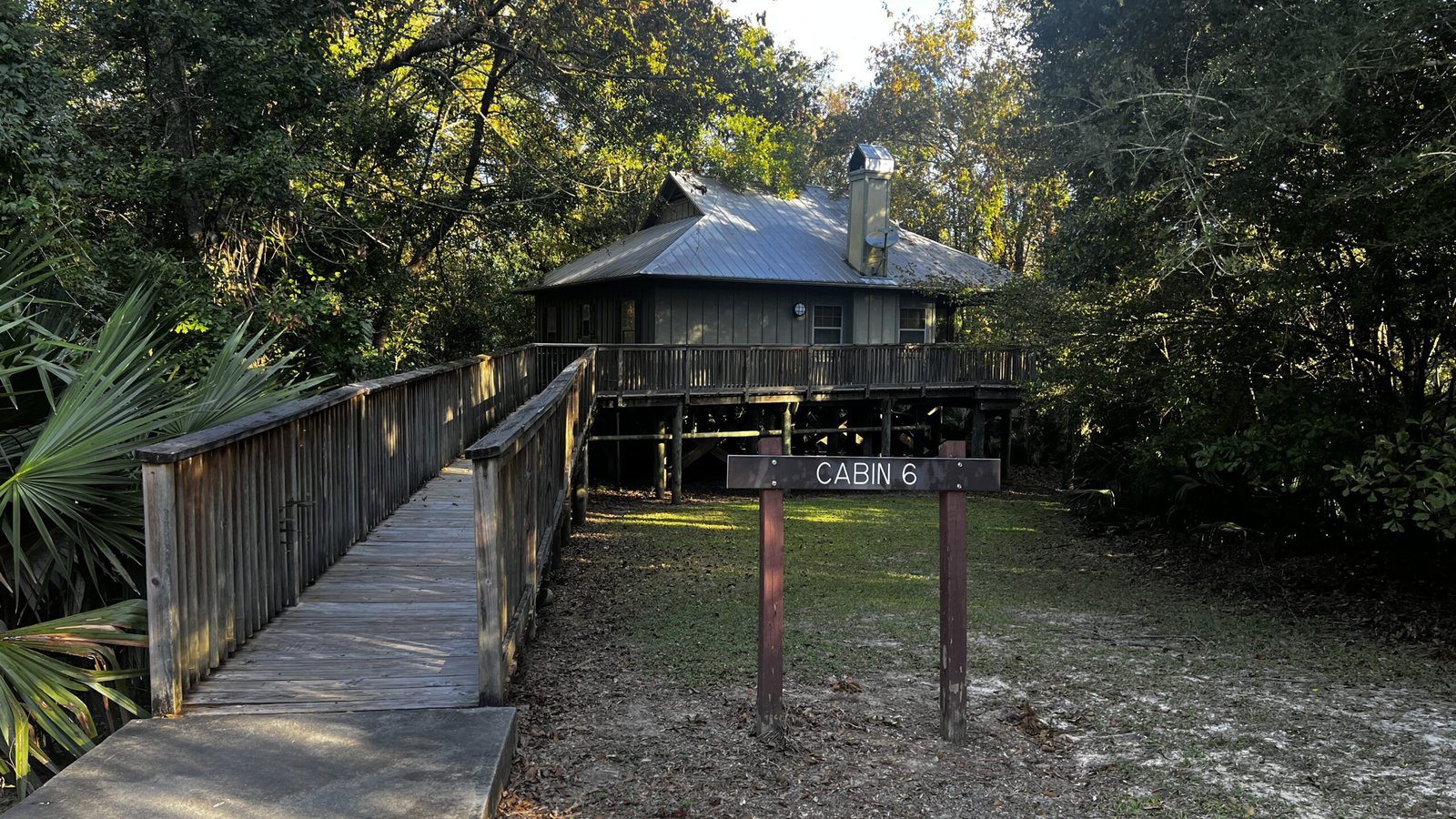 Cabin interior at Palmetto Island State Park in Vermilion Parish, Louisiana